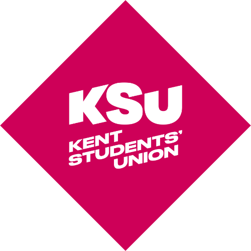 Kent Union logo on bright pink background