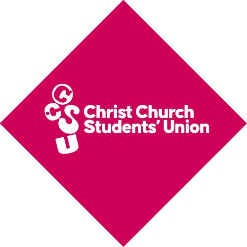 Christ Church Students' Union logo on bright pink background