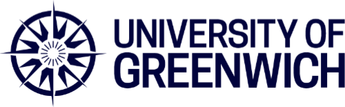 University of Greenwich in blue letters